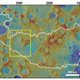 White outline shows the chaotic terrain, while the yellow square shows the smaller area that would’ve been affected by a celestial impact on the other side of Mercury.